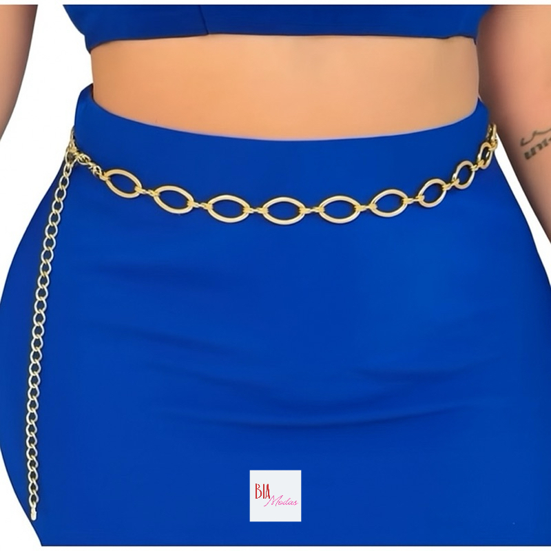 Cinto Oval Corrente Plus Size tamanho 1.40 cm em Oferta na Shopee