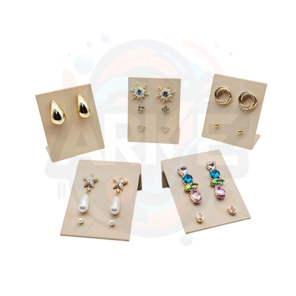 Kit 5 Displays de Brincos 6 Furos Expositores Loja Vitrine Bijuteria