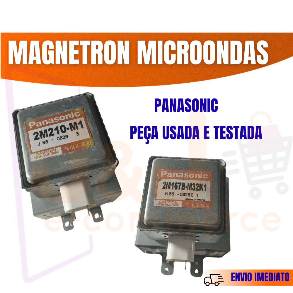 Magnetron Panasonic 2M210-M1 2M167B-M32K1 Modelo Antigo Microondas Usado Testado
