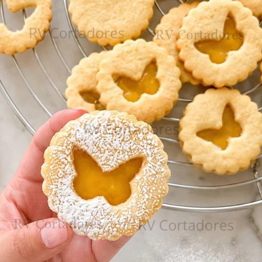 Cortador e Marcador Biscoito Borboletinha de Geleia Confeitaria Pasta Biscoito Borboleta