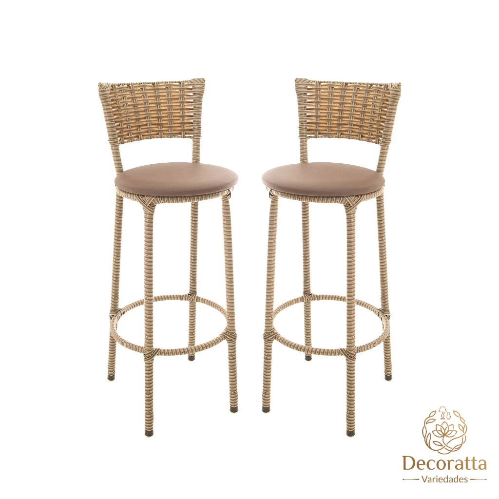 2 banquetas alta toda encapada capuccino bancada balcão bares