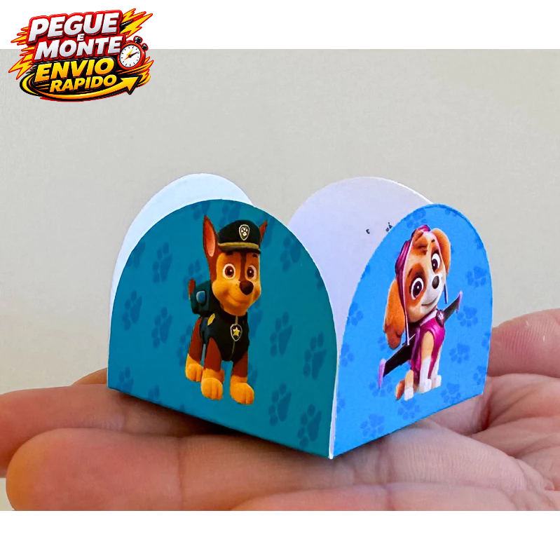 Forminha de Doces Patrulha Canina Menino Personalizada Com Nome e Idade /Lembrancinha de Festa /Aniversário