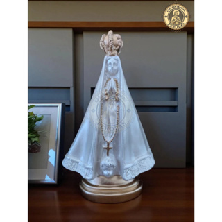 Imagem nossa senhora Aparecida lisa 19 cm gesso pérola e dourado padroeira do brasil presente de fé decoração religiosa em Oferta na Shopee