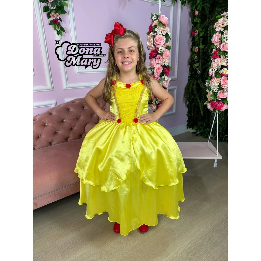 Fantasia Princesa Belli A Bela e a Fera Longa