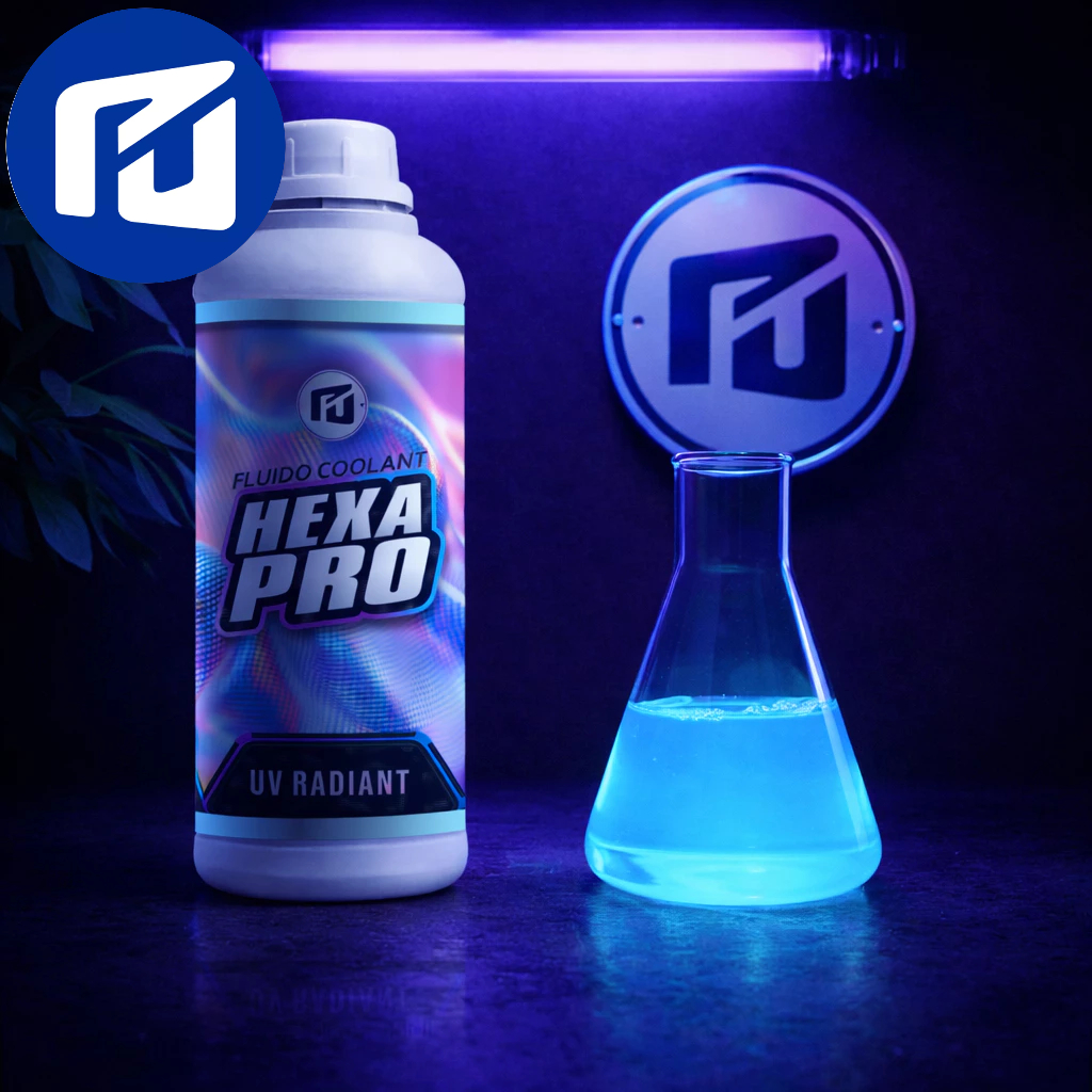 Fluido Para Water Cooler Custom Hexa Pro Radiant Reagente Uv Cristal - 1 Litro