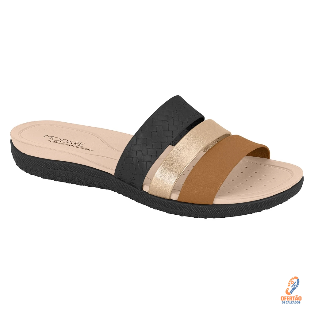 Chinelo Tamanco Modare Sandalia Feminina Ortopédico Conforto Macia