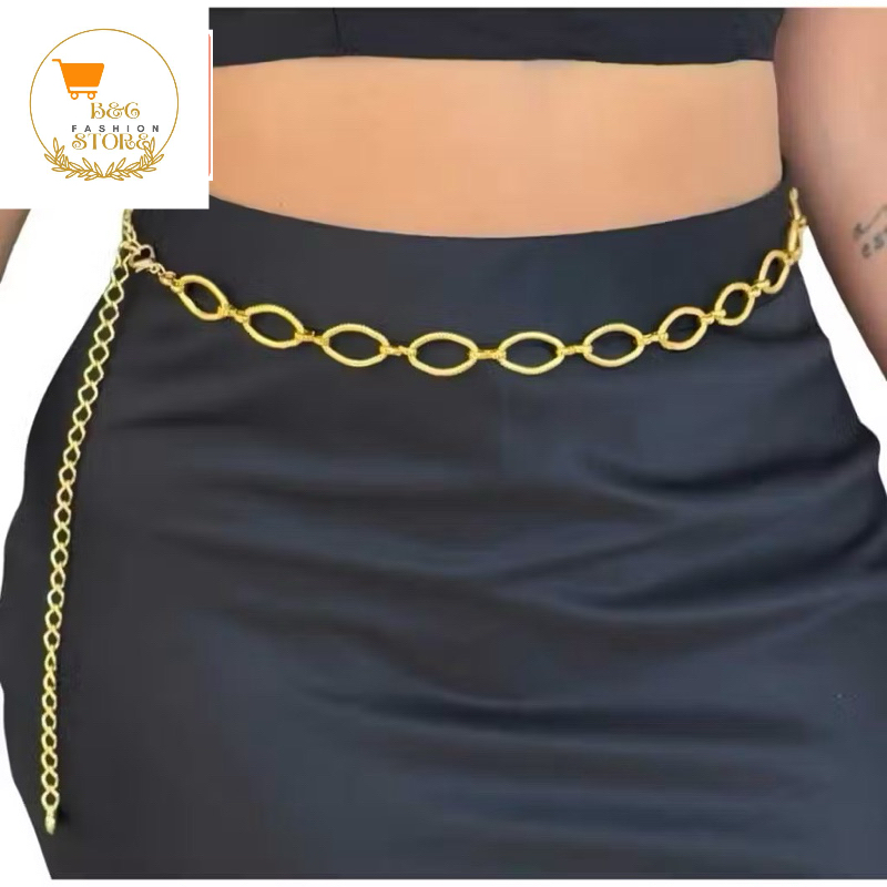Cinto Feminino Correntinha Oval em Oferta na Shopee