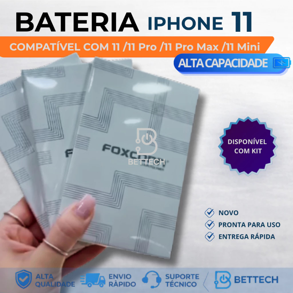 Bateria iPhone 11 Foxconn Alta Capacidade Nova Pronta Entrega