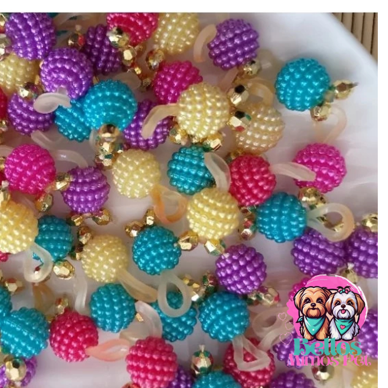 AMORA LISA PÉROLAS PENTEADO PET LACINHOS AMORINHAS BANHO E TOSA PET SHOP. em Oferta na Shopee