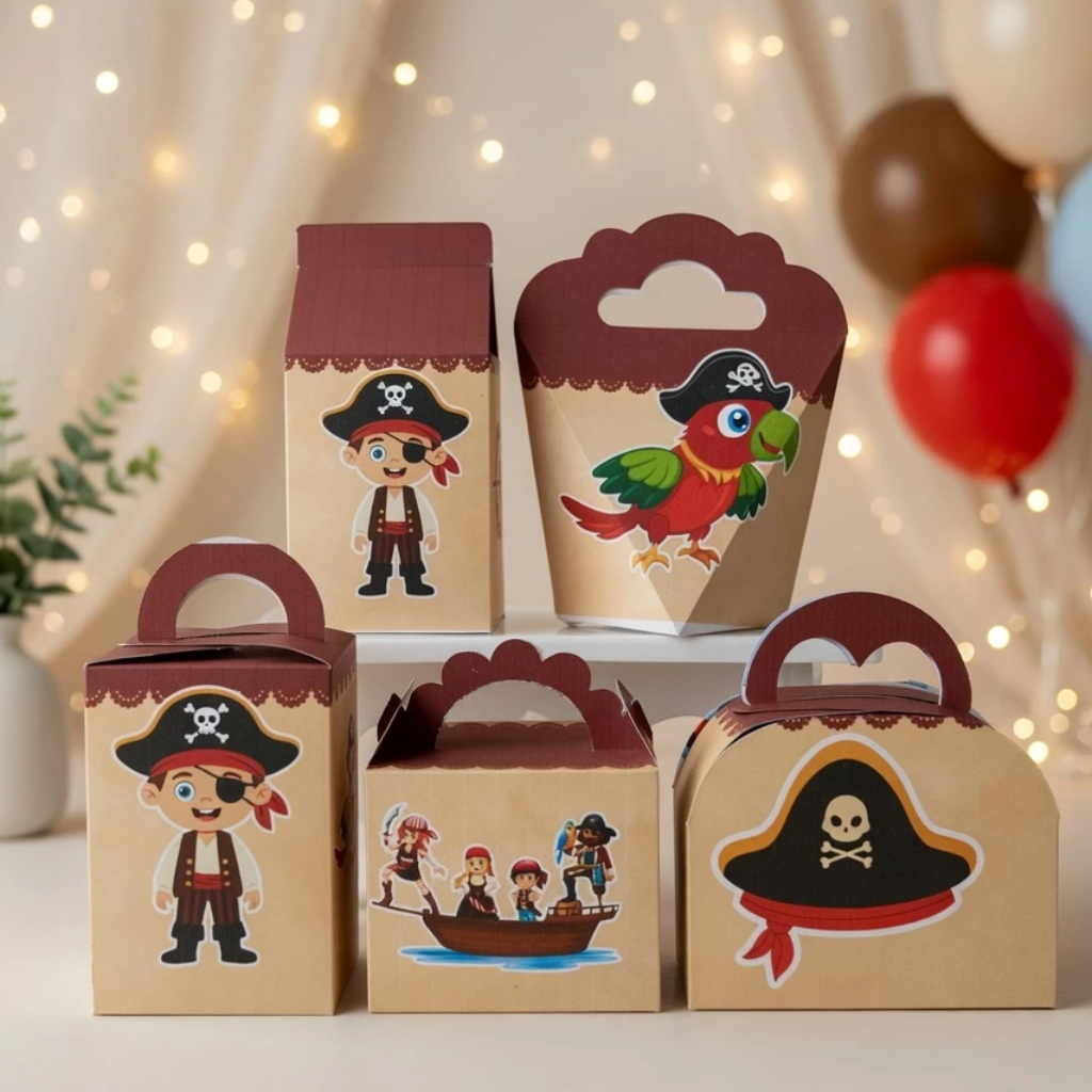 20 CAIXINHAS  PIRATAS  \ CAIXINHAS PARA FESTAS \ CAIXINHAS LEMBRACINHAS