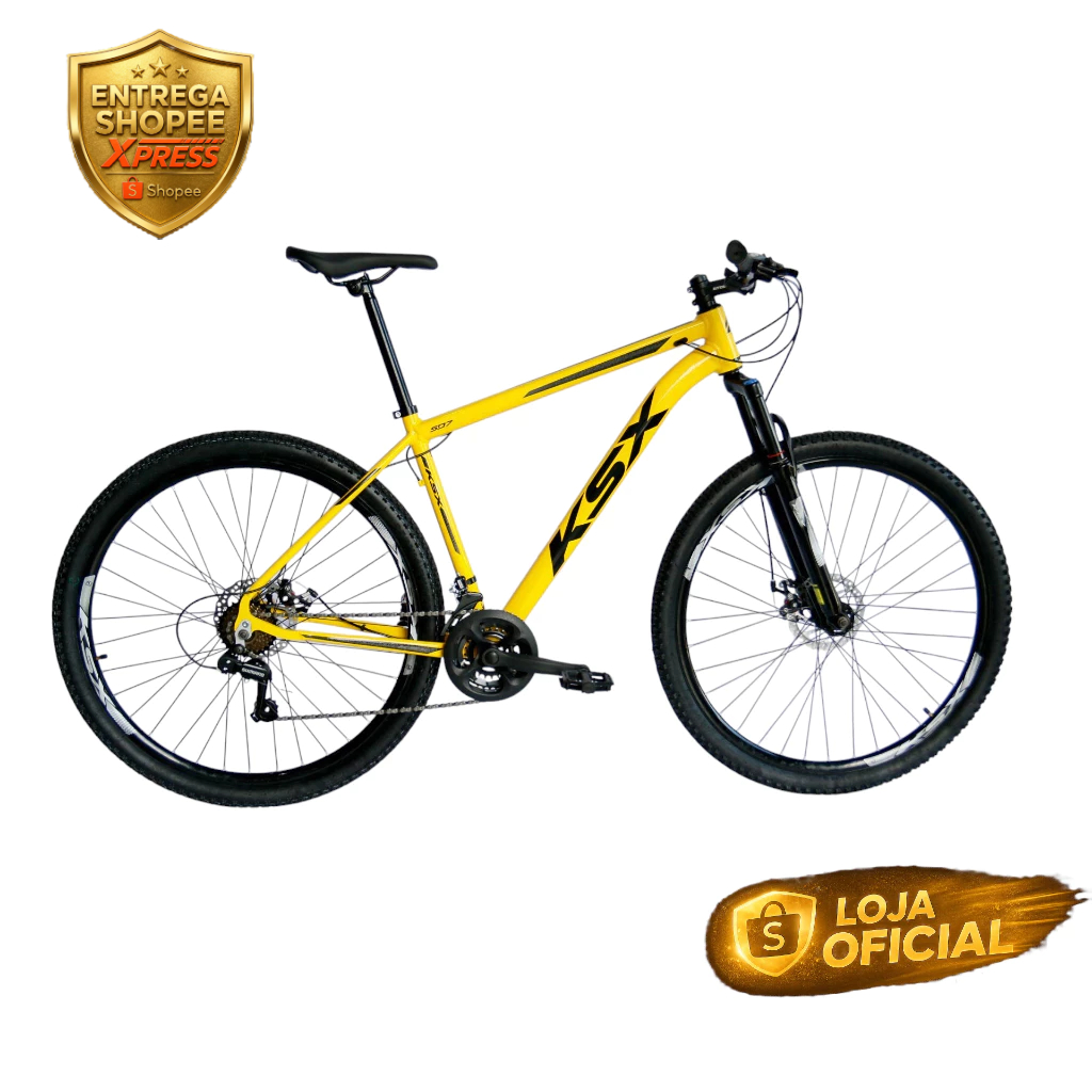BICICLETA BIKE ARO 29 MTB ALUMÍNIO KSX 21V CAMBIO SHIMANO CABEAMENTO INTERNO UNISSEX