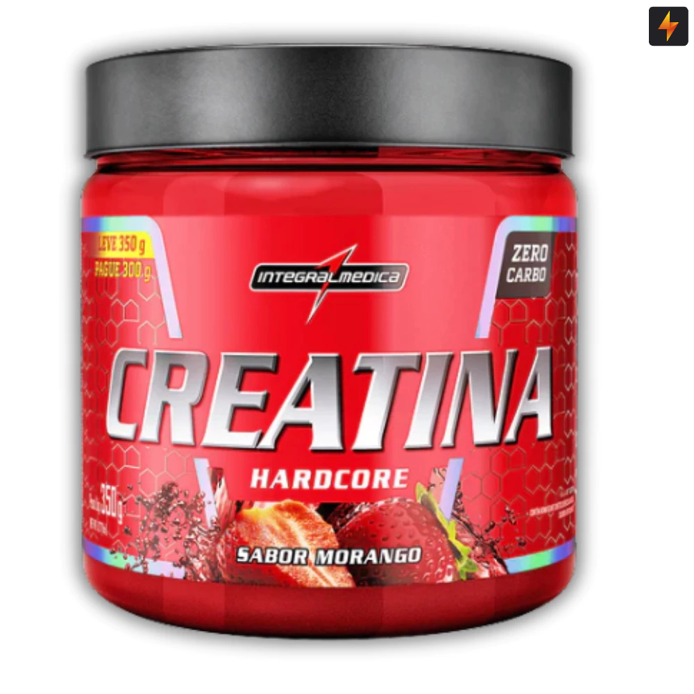 Creatina Hardcore Monohidratada Pura 350g em Oferta na Shopee