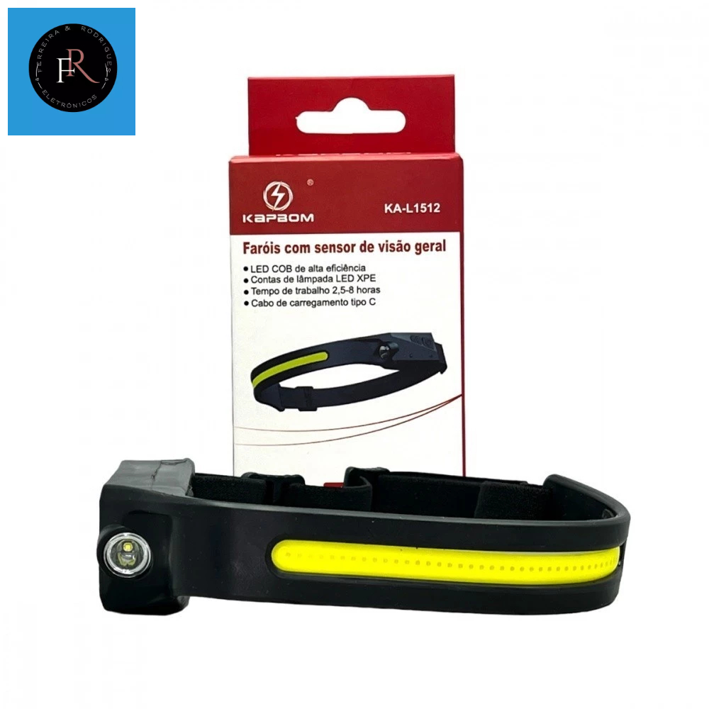 Lanterna De Cabeça LED COB USB Recarregável À Prova D 'Água Holofote Lanterna Brilhante KA-L1512/AL-B1902