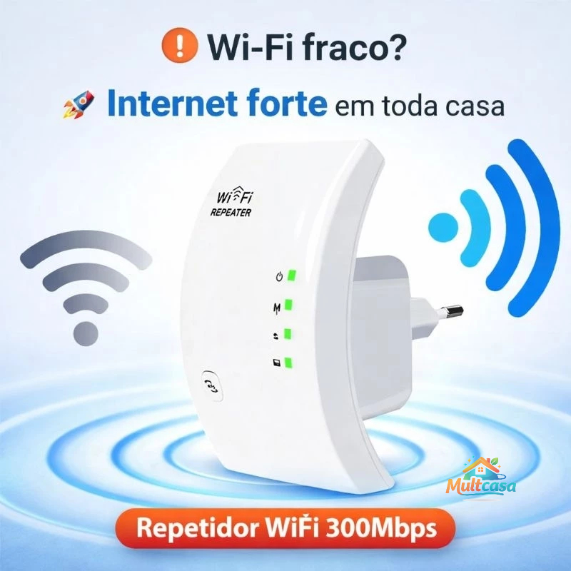 Repetidor Amplificador de Sinal WiFi 600mbps Ultra Rápido