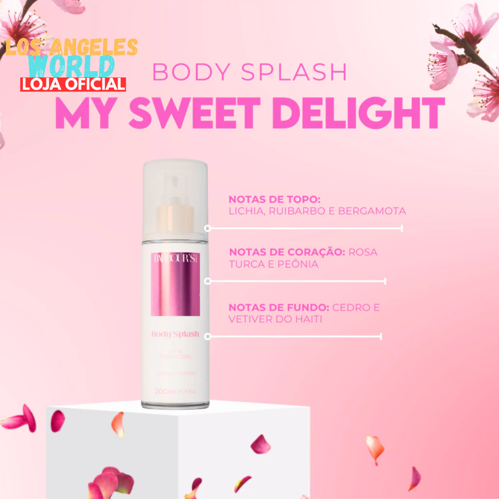 Kit 3 Body Splash Delight Very Sexy Roses 200ml Barbours