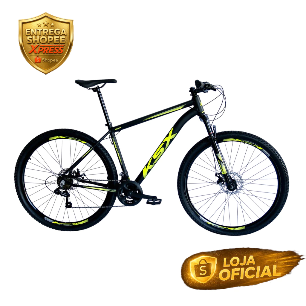 BICICLETA BIKE ARO 29 MTB ALUMÍNIO KSX SD7 21V CÂMBIO SHIMANO CABEAMENTO INTERNO PBC UNISSEX