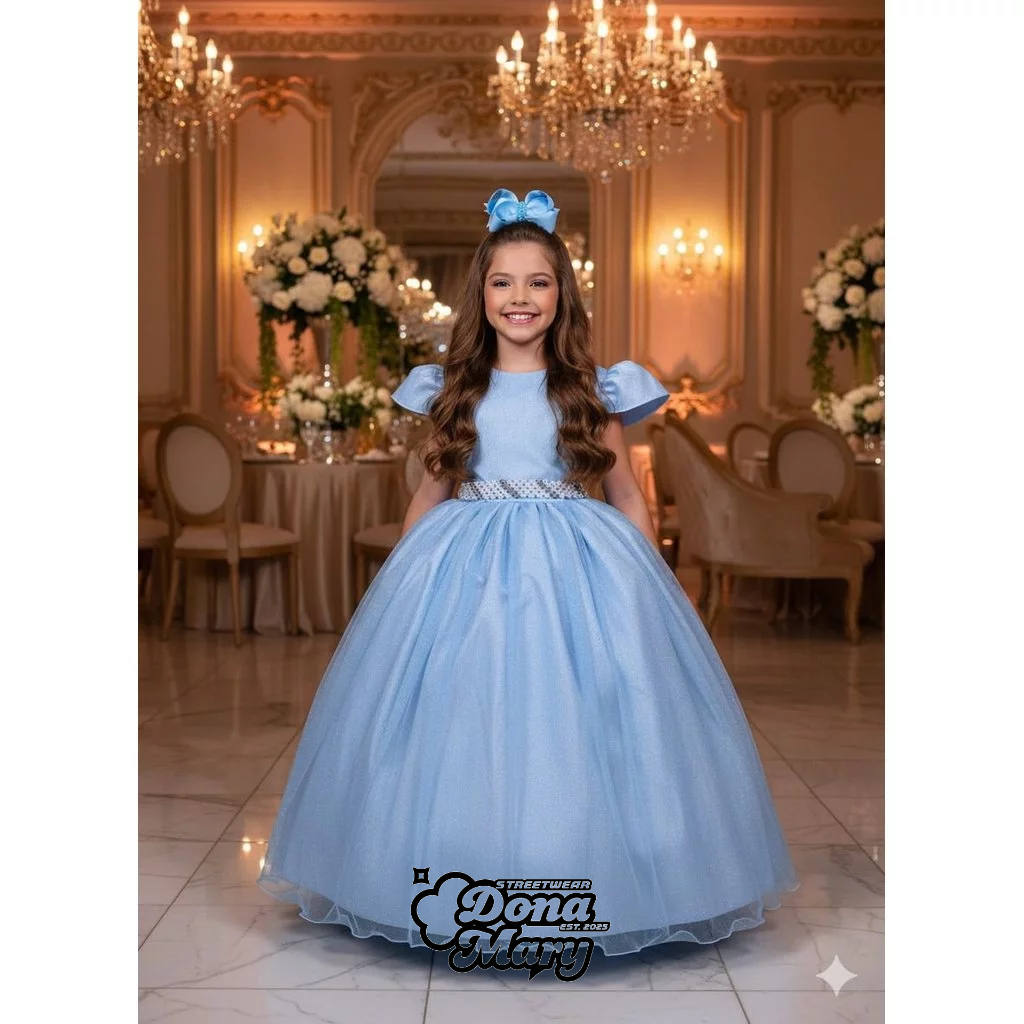Vestido Marie Longo Heloisa Azul Bebe