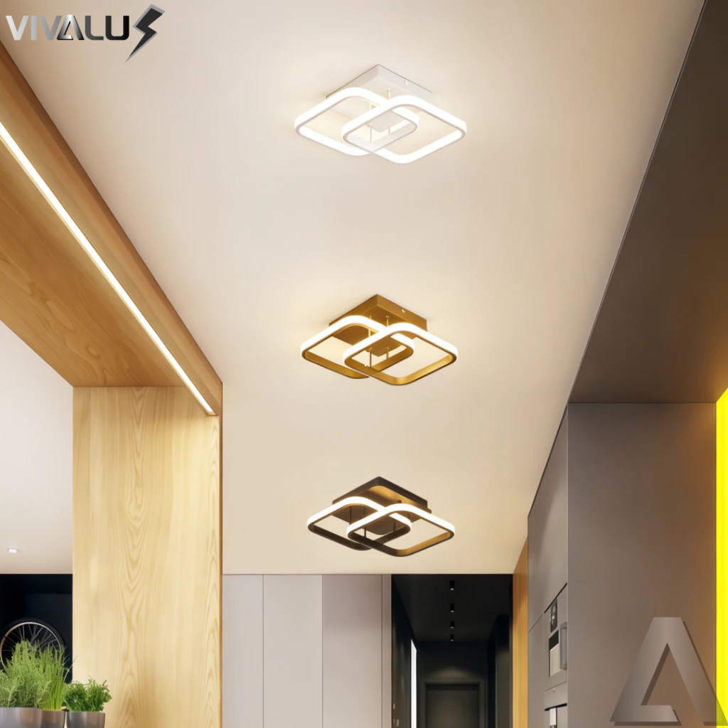 Luminária De Teto Led Moderna Plafon 3 em 1 Lustre para Quarto, Sala, Escritorio, Corredor, Cozinha