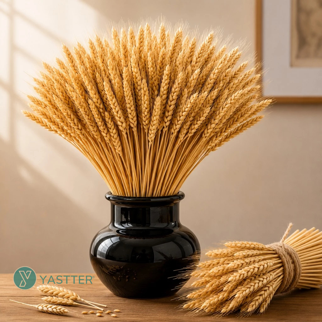 120 Hastes de Trigo Seco para Decoração - Arranjos, Flores Desidratadas, Vaso Decorativo