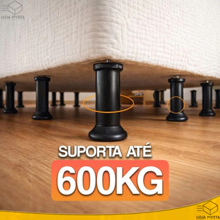 Pé Para Cama Box 12cm Com Parafuso Reforçado Serve em Qualquer Cama Box | Escolha a Quantidade