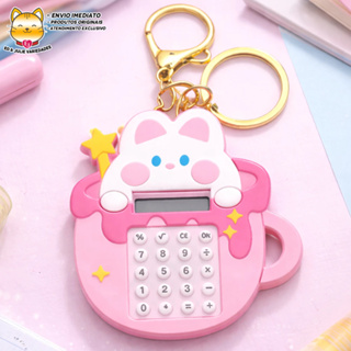 Mini Calculadora Chaveiro de Gatinho com Labirinto - Rosa em Oferta na Shopee