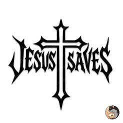 Adesivo JESUS SALVA, 15x13cm, JDM, TUNING, CARRO, VIDRO, JANELA, NOTEBOOK, Sticker