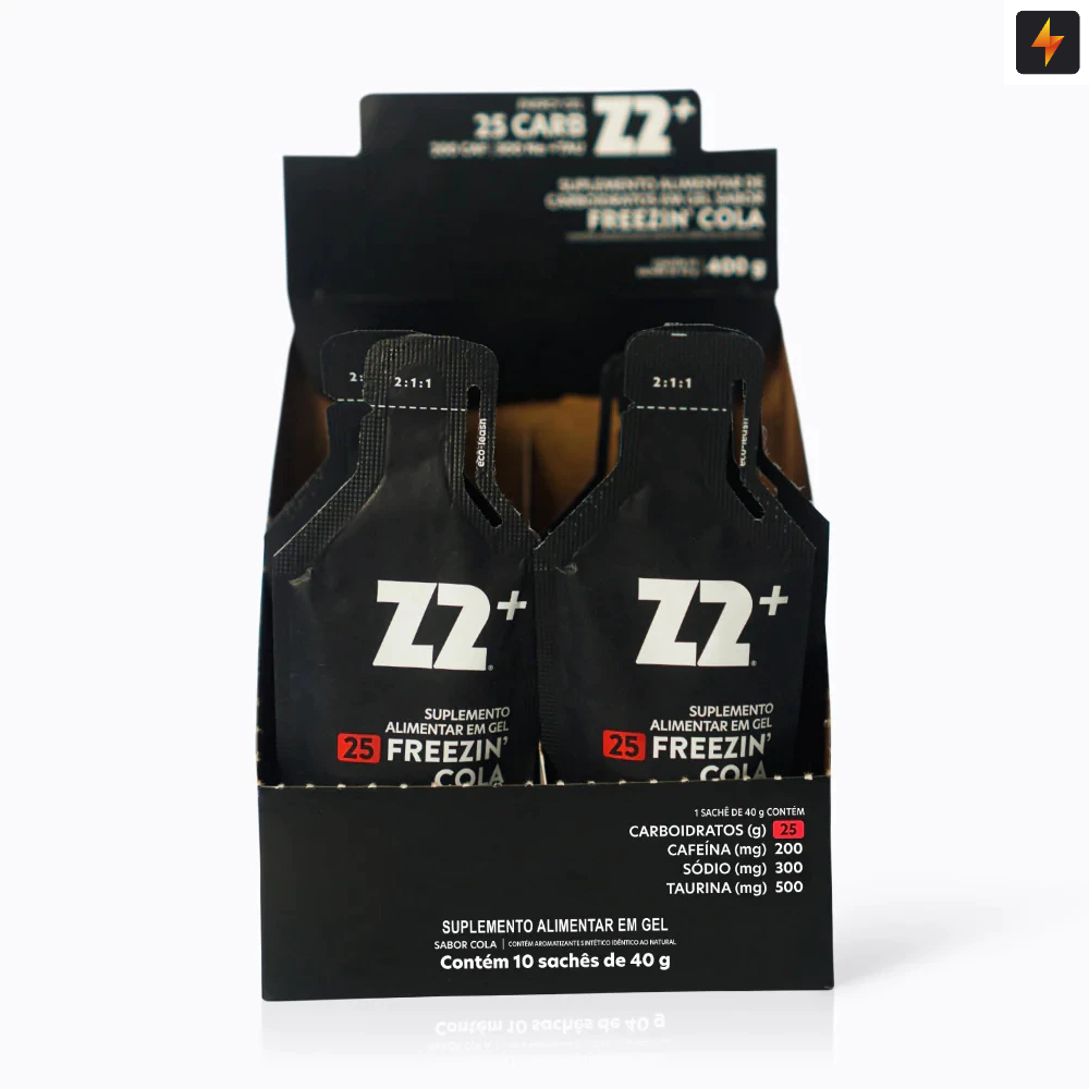 Energy Gel Z2+ 40g Com Cafeína + Taurina Energia Rápida e Duradoura