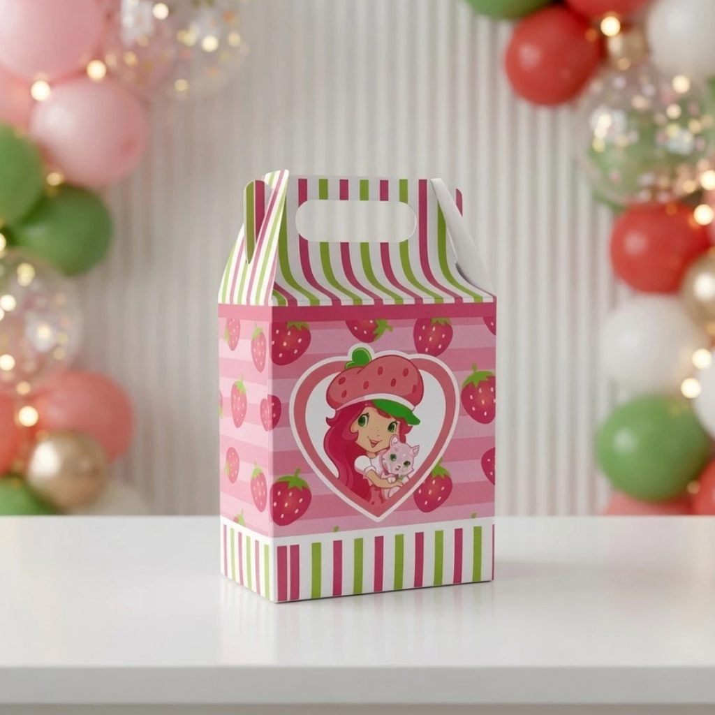CAIXA MALETINHA MORANGUINHO |  PEGUE E MONTE |  LEMBRANCINHAS PERSONALIZADAS - ANIVERSÁRIO | MIMOS PERSONALIZADOS