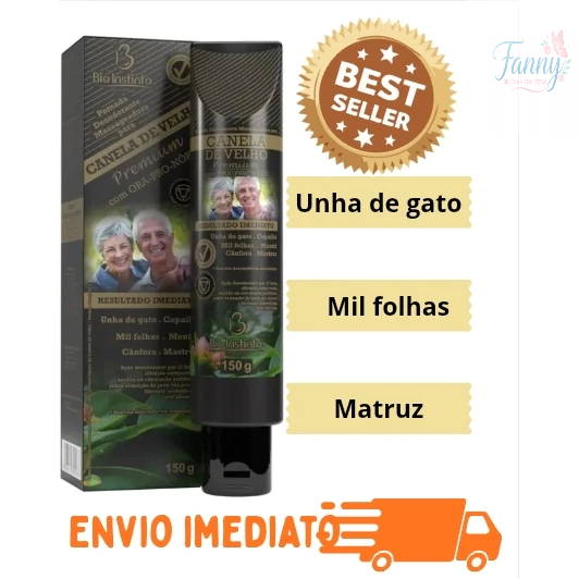 Creme massageador Canela de velho Premium Com Ora-Pro-Nóbis Bio Instinto p/ desconforto muscular