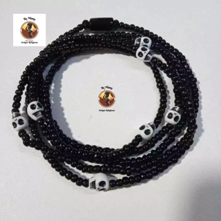 Guia Fio de Exu/Pomba Gira Miçanga de Contas Proteção C/Caveira Diversas Cores  - Umbanda Candomblé em Oferta na Shopee