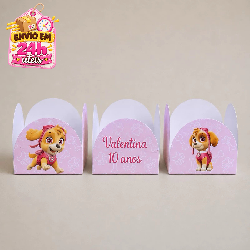 Forminha de Doces Skye Patrulha Canina Personalizada Com Nome e Idade /Lembrancinha de Festa /Aniversário