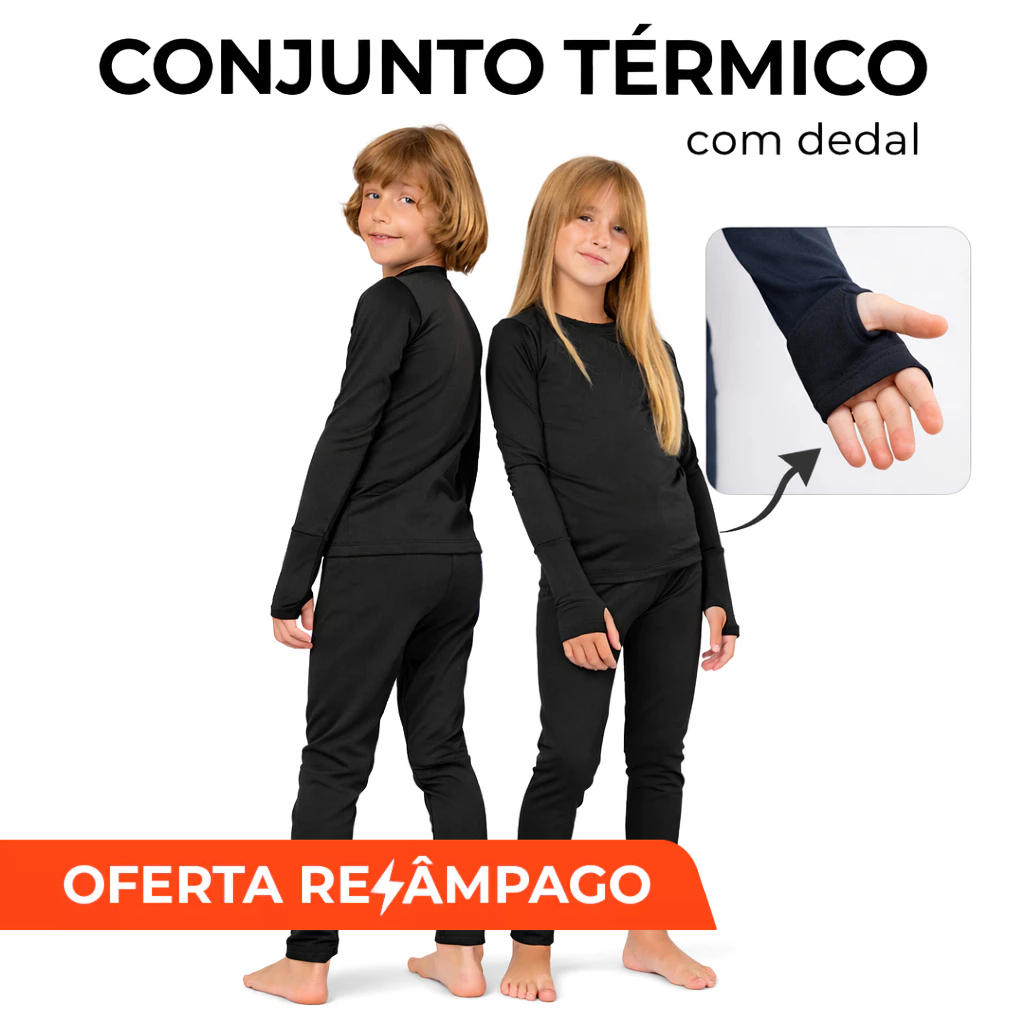 Conjunto Térmico Pelúciado Infantil Flanelado Juvenil Menina Menino unissex Segunda Pele em Oferta na Shopee