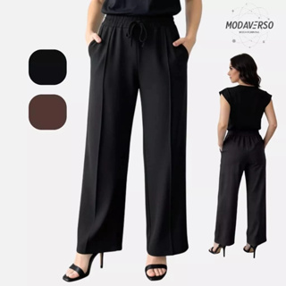 Calça Feminina Pantalona Moletinho Confortável Elegante Estilosa Moderna em Oferta na Shopee