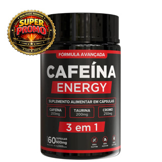 Cafeína Taurina e Cromo + Energia, Foco e Performance Máxima - 60 Cápsulas Envio Imediato em Oferta na Shopee