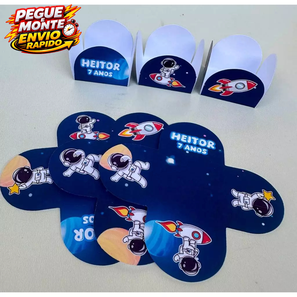 Forminha de Doces Astronauta Personalizada Com Nome e Idade /Lembrancinha de Festa /Aniversário Forminha Brigadeiro