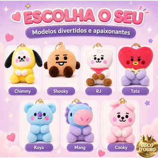 Chaveiro de Pelúcia BTS Kpop Fofo Pingente Para Bolsa Mochila Fãs Army Macio 12cm