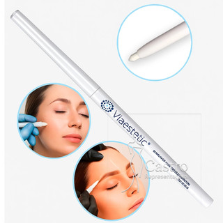 Lapiseira Retrátil Procedimentos Marcação Corporal e Botox Lápis Branco Precisão e Alta Pigmentação