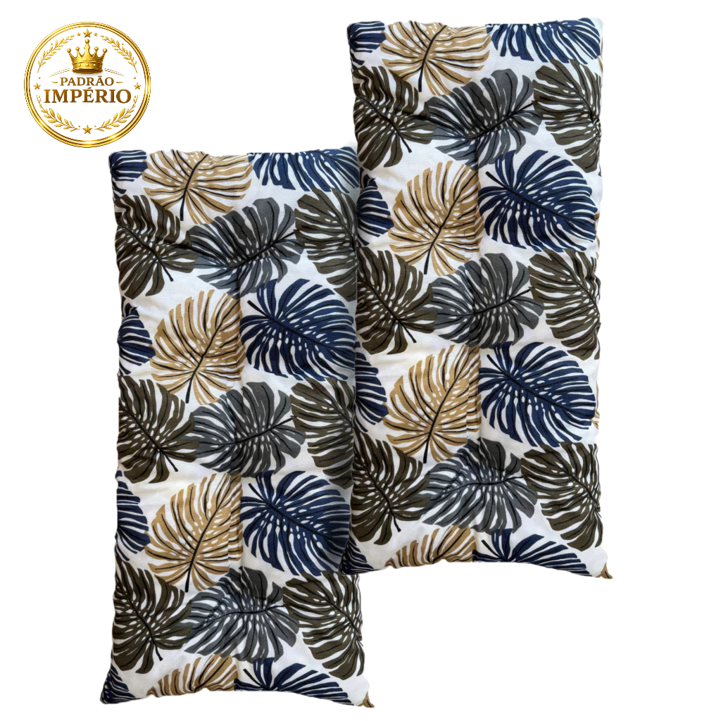 Kit 2 Almofadas Confortável 95x45cm para Cadeiras, Poltronas e Bancos