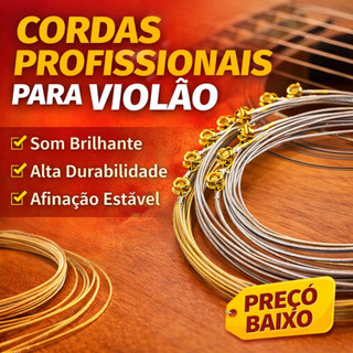 jogo de cordas encordeamento violao em aço  com bolinha super resistente