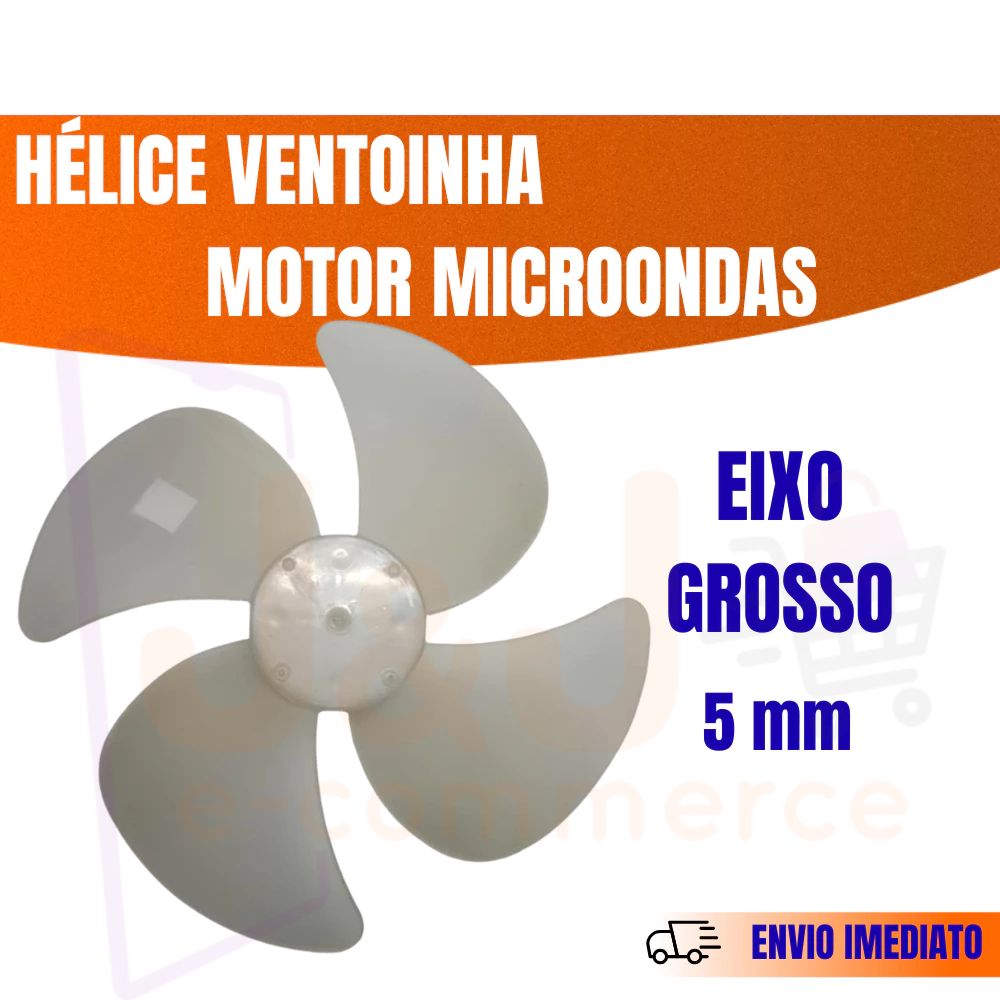Hélice Ventoinha Motor Microondas Eixo Grosso 3mm 10cm Cooler Ventilador Peça Usada Kits 1 a 5 unids