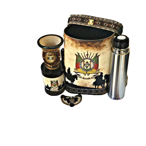 Combo Para  Chimarrao 1litro Completa Com Mateira+cuia+térmica+bomba Inox+porta Erva+tapa Cuia+cevador+ Erva Mate 1kg