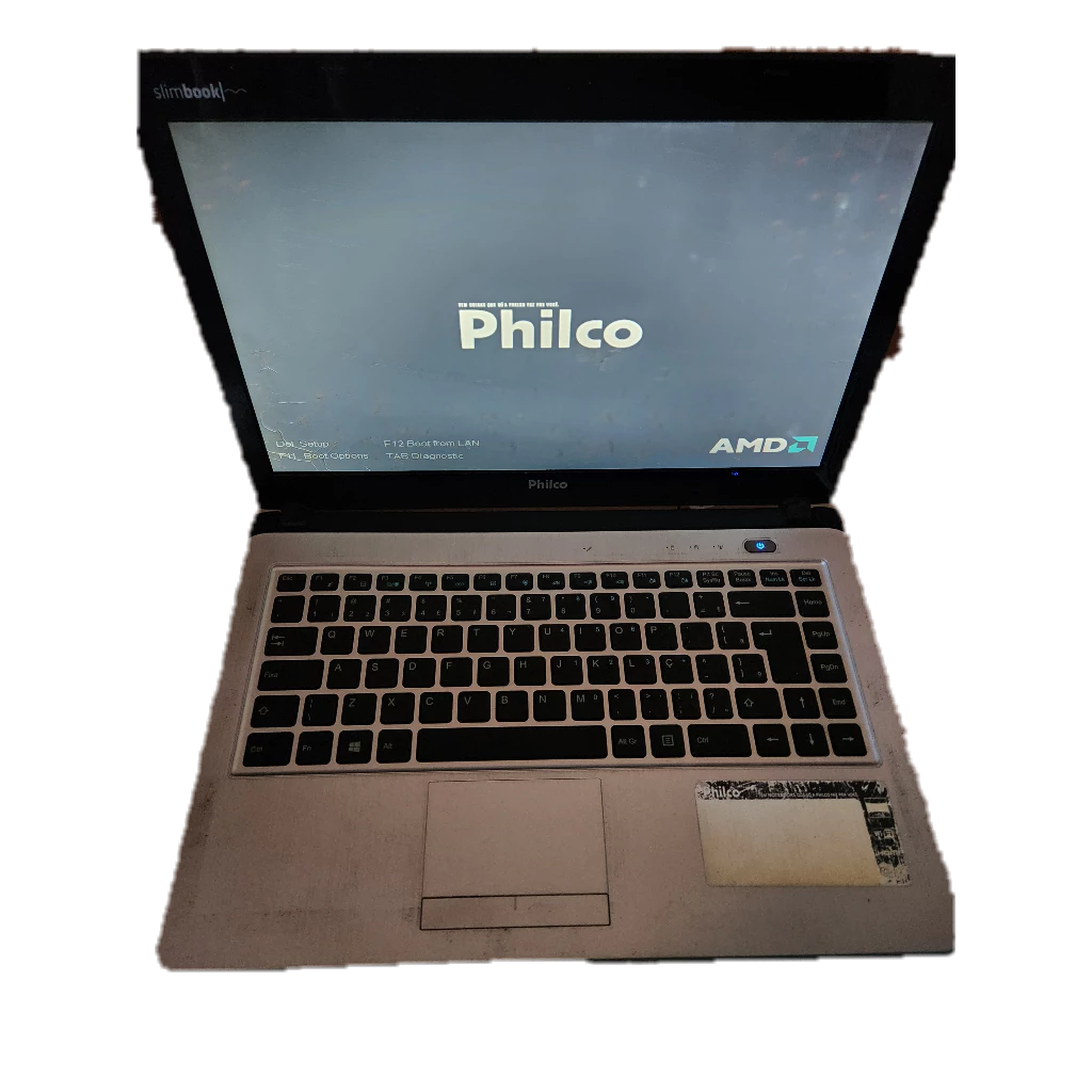 (DEFEITO) Notebook Slimbook CPU AMD s/ HD/SSD SATA c/ Wi-Fi HDMI