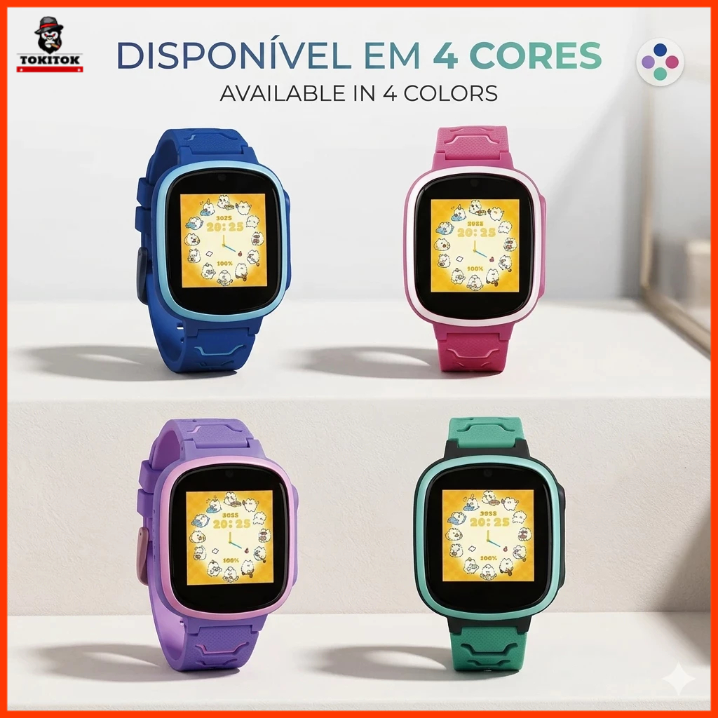 Relógio Inteligente Infantil com GPS, Camêra, Vídeo, SOS e Jogos Educativos | Smartwatch Infantil
