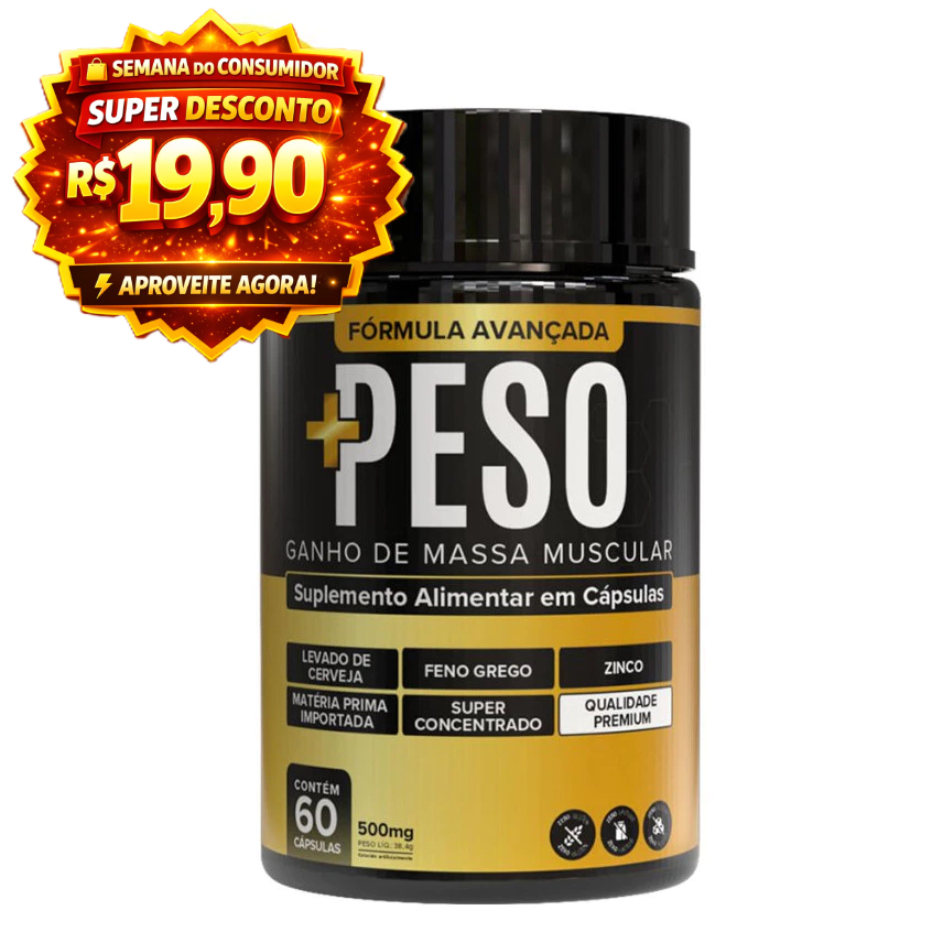 Suplemento + PESO Formula Aumenta Apetite Engordar Rápido + Massa Muscular - Produto Original