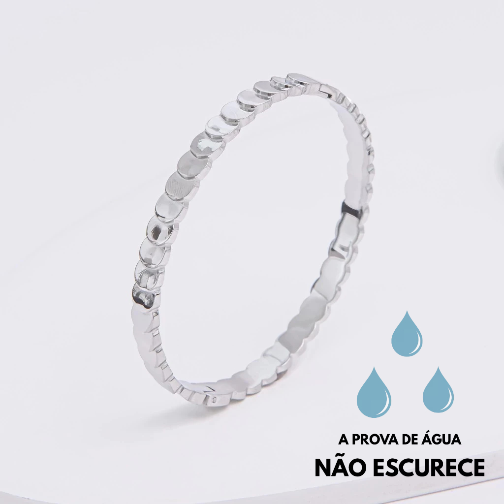 Bracelete Feminino Aço Inoxidável Não Oxida Sofisticado Antialérgico Resistente Água Tendência Verão