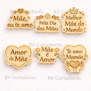 Cortadores Dia das Mães - Kit Amor de Mãe - 6pçs Biscoitos Pasta Americana Biscuit Marcador Massa em Oferta na Shopee