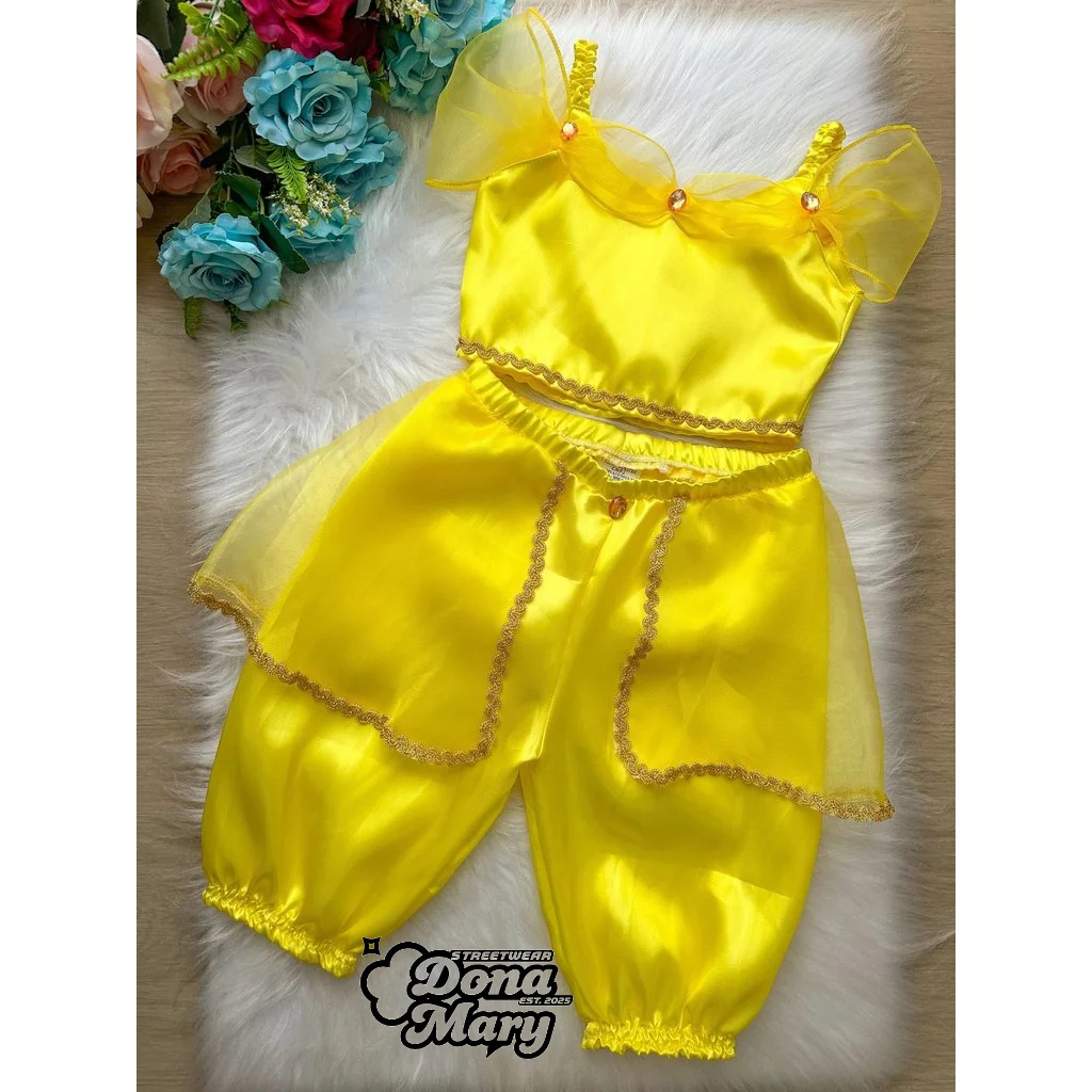 Fantasia Princesa Belli Princesa Jasmine Amarela