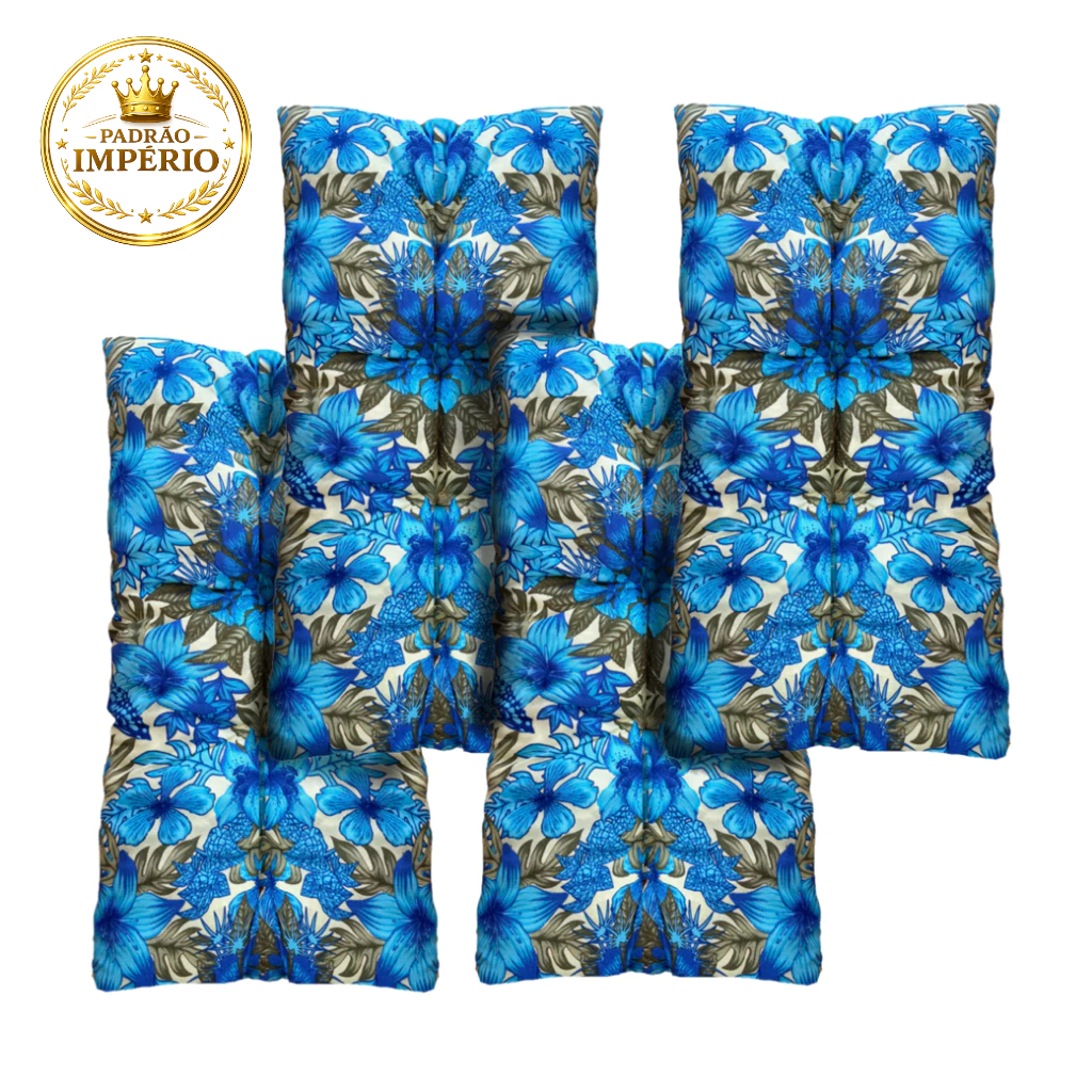 Kit 4 almofadas confortáveis 95x45cm, indicado para cadeiras, poltronas e bancos.
