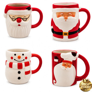 Canecas Natalina Festas Natal Papai Noel Christmas 320 ML