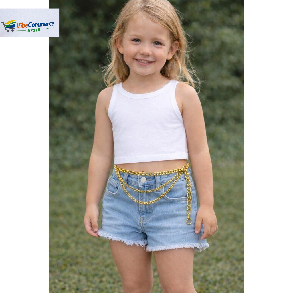 Cinto 2 correntinha infantil Grosso